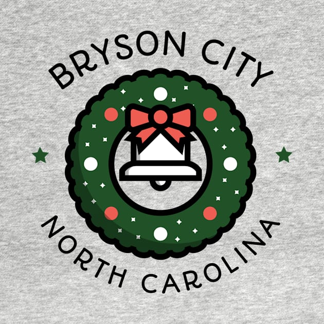 Bryson City, North Carolina Christmas by Mountain Morning Graphics